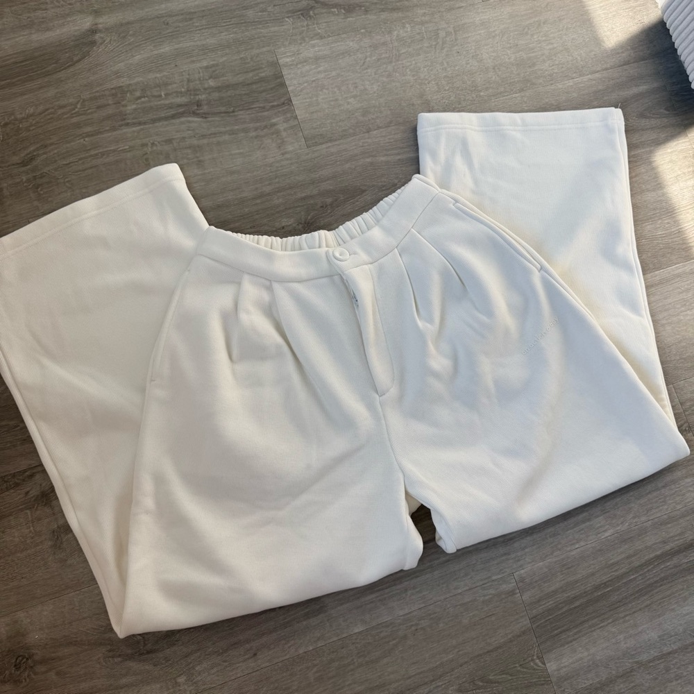 White Wide-Leg Pants
